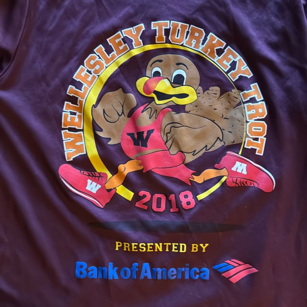 Wellesley Turkey Trot  performance race long  sleeve shirt